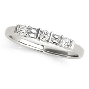 Fancy Baguette Half Eternity Ring in Gold & Platinum