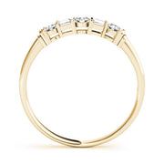 Fancy Baguette Half Eternity Ring in Gold & Platinum
