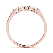 Fancy Baguette Half Eternity Ring in Gold & Platinum