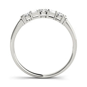 Fancy Baguette Half Eternity Ring in Gold & Platinum