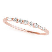 Fancy Baguette Half Eternity Ring in Gold & Platinum