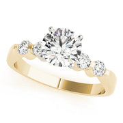 Adored Prong-Set Round Diamond Engagement Ring in 10K/14K gold and platinum with certified lab-grown or natural diamonds