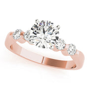 Adored Prong-Set Round Diamond Engagement Ring in 10K/14K gold and platinum with certified lab-grown or natural diamonds