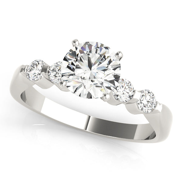 Adored Prong-Set Round Diamond Engagement Ring in 10K/14K gold and platinum with certified lab-grown or natural diamonds
