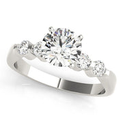 Adored Prong-Set Round Diamond Engagement Ring in 10K/14K gold and platinum with certified lab-grown or natural diamonds
