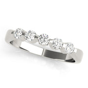 Bar Set Half Eternity Ring in Gold & Platinum
