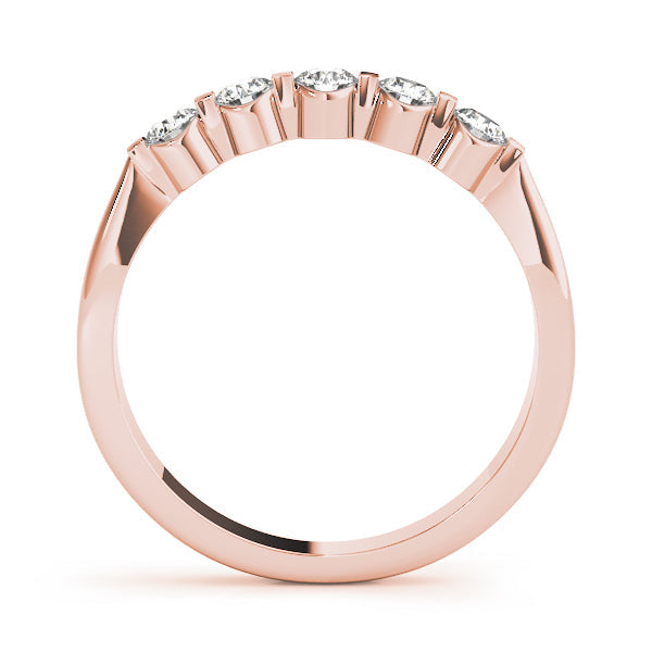 Bar Set Half Eternity Ring in Gold & Platinum