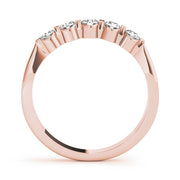 Bar Set Half Eternity Ring in Gold & Platinum