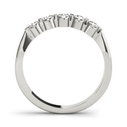 Bar Set Half Eternity Ring in Gold & Platinum