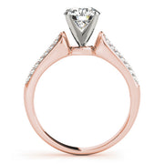Resplendent Pave Round Diamond Engagement Ring in 10K/14K gold and platinum with certified lab-grown or natural diamonds
