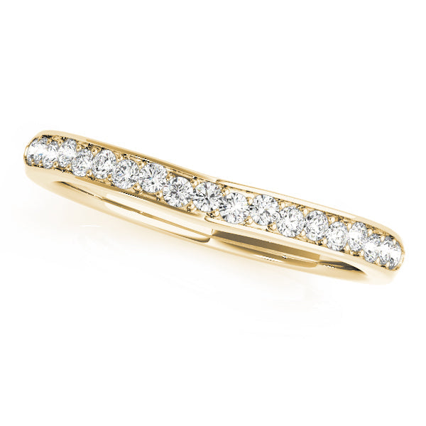 Curved Bands Half Eternity Ring in 10K/14K gold and platinum with certified lab-grown or natural diamonds