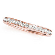 Curved Bands Half Eternity Ring in Gold & Platinum