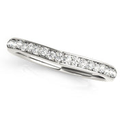 Curved Bands Half Eternity Ring in Gold & Platinum