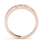 Curved Bands Half Eternity Ring in Gold & Platinum