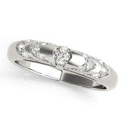 Contemporary PavÃ£Â© Half Eternity Ring in Gold & Platinum