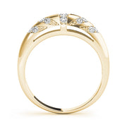 Contemporary PavÃ£Â© Half Eternity Ring in Gold & Platinum