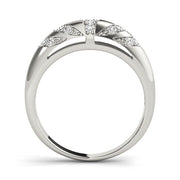 Contemporary PavÃ£Â© Half Eternity Ring in Gold & Platinum