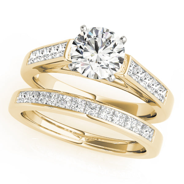 Classic Fancy Shape Princess Diamond Engagement Ring in 10K/14K gold and platinum with certified lab-grown or natural diamonds