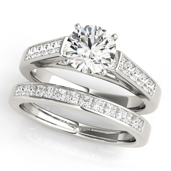 Classic Fancy Shape Princess Diamond Engagement Ring in 10K/14K gold and platinum with certified lab-grown or natural diamonds