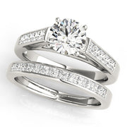 Classic Fancy Shape Princess Diamond Engagement Ring in 10K/14K gold and platinum with certified lab-grown or natural diamonds