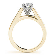 Classic Fancy Shape Princess Diamond Engagement Ring in 10K/14K gold and platinum with certified lab-grown or natural diamonds