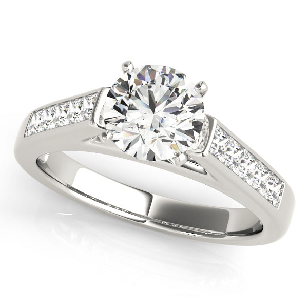 Classic Fancy Shape Princess Diamond Engagement Ring in 10K/14K gold and platinum with certified lab-grown or natural diamonds