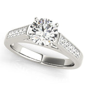 Classic Fancy Shape Princess Diamond Engagement Ring in 10K/14K gold and platinum with certified lab-grown or natural diamonds