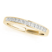 Channel Set Princess Cut Half Eternity Ring in 10K/14K gold and platinum with certified lab-grown or natural diamonds