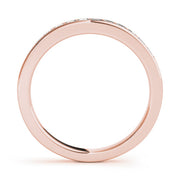 Channel Set Princess Cut Half Eternity Ring in Gold & Platinum