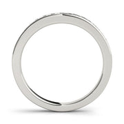 Channel Set Princess Cut Half Eternity Ring in Gold & Platinum