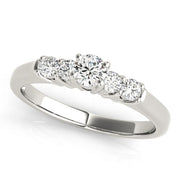 Elegant Prong-Set Round Diamond Engagement Ring in 10K/14K gold and platinum with certified lab-grown or natural diamonds