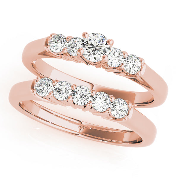 Elegant Prong-Set Round Diamond Engagement Ring in 10K/14K gold and platinum with certified lab-grown or natural diamonds