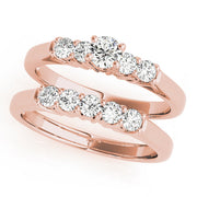 Elegant Prong-Set Round Diamond Engagement Ring in 10K/14K gold and platinum with certified lab-grown or natural diamonds