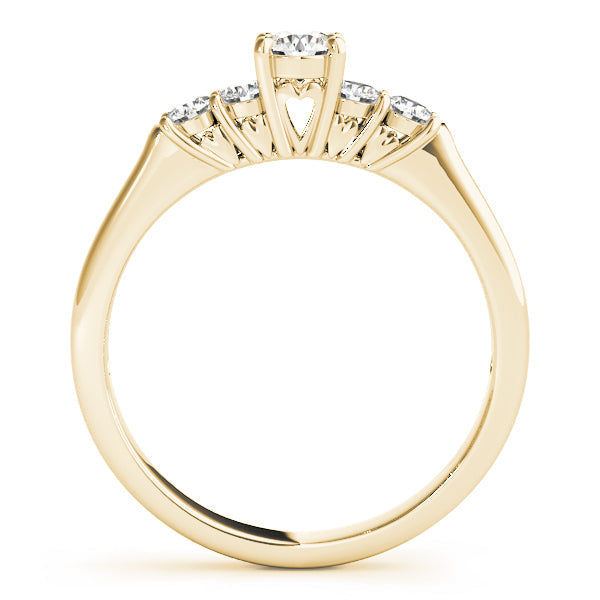 Elegant Prong-Set Round Diamond Engagement Ring in 10K/14K gold and platinum with certified lab-grown or natural diamonds