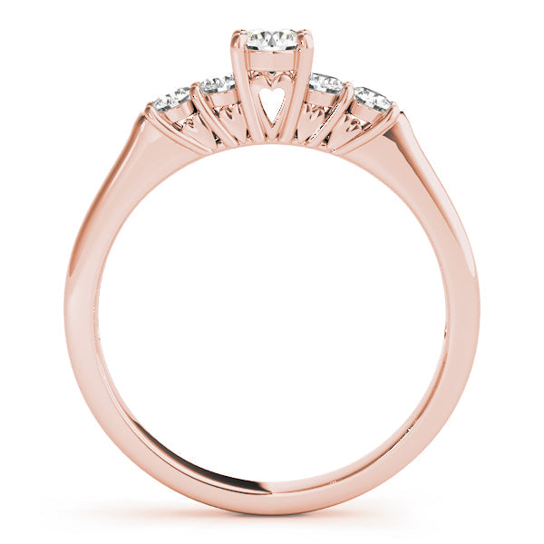 Elegant Prong-Set Round Diamond Engagement Ring in 10K/14K gold and platinum with certified lab-grown or natural diamonds