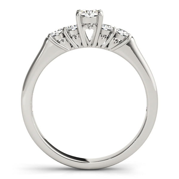 Elegant Prong-Set Round Diamond Engagement Ring in 10K/14K gold and platinum with certified lab-grown or natural diamonds