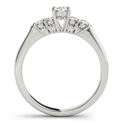 Elegant Prong-Set Round Diamond Engagement Ring in 10K/14K gold and platinum with certified lab-grown or natural diamonds