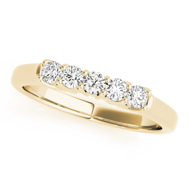 Prong Set Half Eternity Ring in 10K/14K gold and platinum with certified lab-grown or natural diamonds