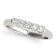 Prong Set Half Eternity Ring in Gold & Platinum