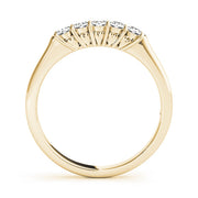 Prong Set Half Eternity Ring in Gold & Platinum