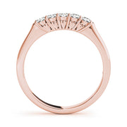 Prong Set Half Eternity Ring in Gold & Platinum