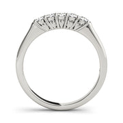Prong Set Half Eternity Ring in Gold & Platinum
