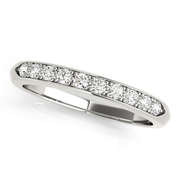 Channel Set Half Eternity Ring in Gold & Platinum