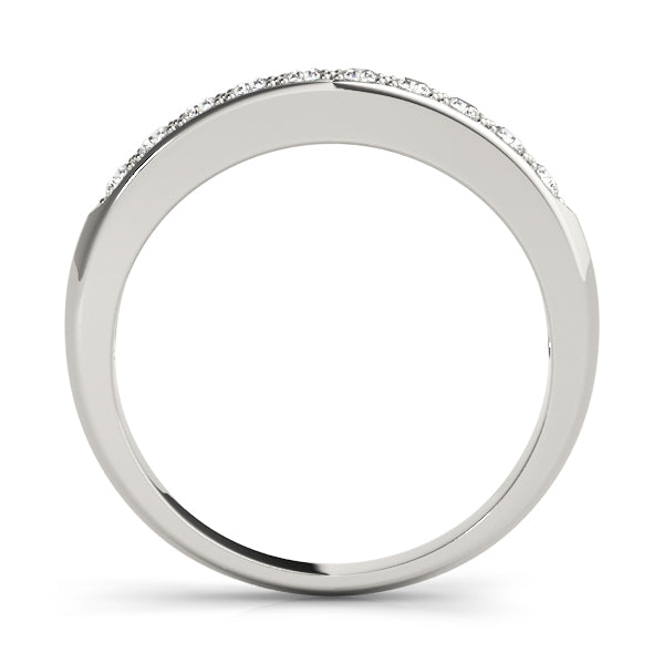Channel Set Half Eternity Ring in Gold & Platinum