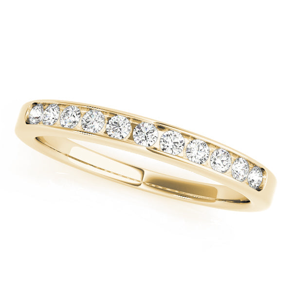 Channel Set Half Eternity Ring in 10K/14K gold and platinum with certified lab-grown or natural diamonds