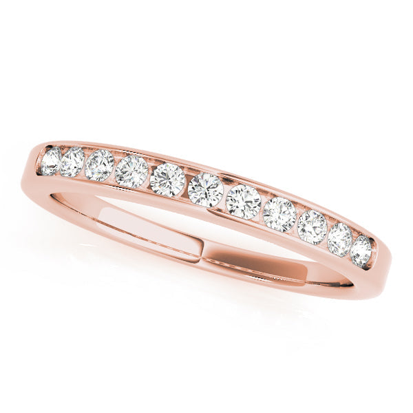 Channel Set Half Eternity Ring in Gold & Platinum