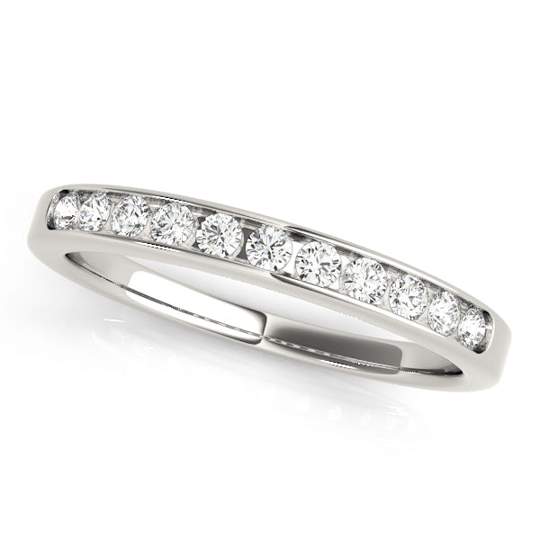 Channel Set Half Eternity Ring in Gold & Platinum