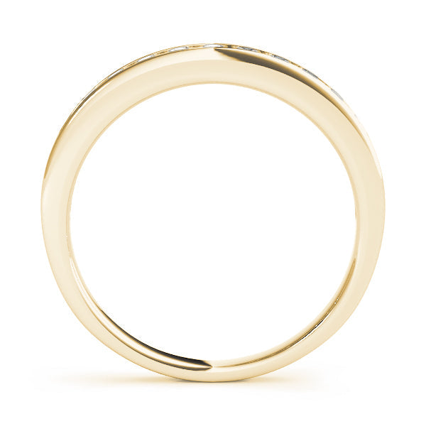Channel Set Half Eternity Ring in Gold & Platinum