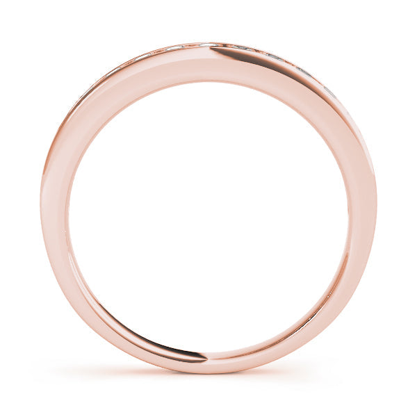 Channel Set Half Eternity Ring in Gold & Platinum