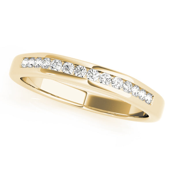 Channel Set Half Eternity Ring in 10K/14K gold and platinum with certified lab-grown or natural diamonds